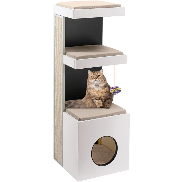 Rascador para Gatos Ferplast Tiger 115 x 40 cm Negro Bronce Púrpura Madera Sisal Rascador para Gatos Ferplast Tiger 115 x 40 cm Negro Bronce Púrpura Madera Sisal