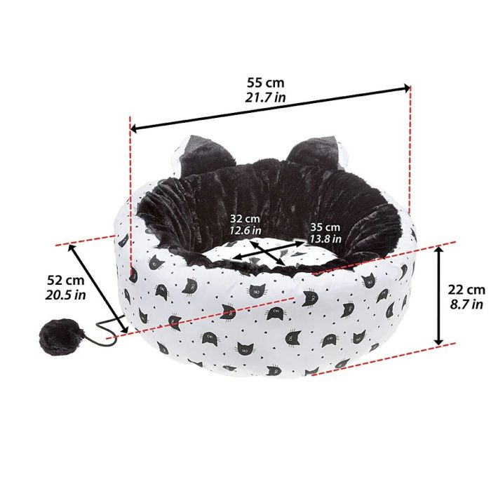Cama para Gato Ferplast Bedding Blanco Negro 1 Cama para Gato Ferplast Bedding Blanco Negro 1