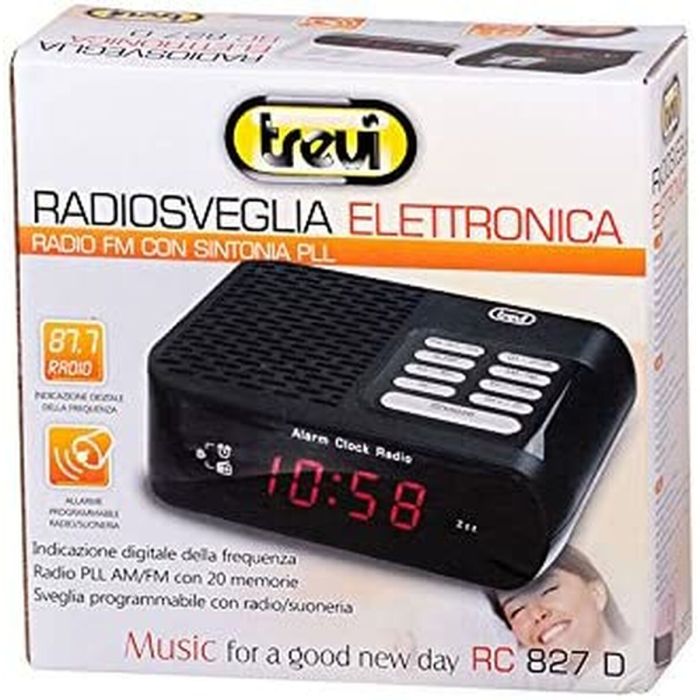 Radio Despertador Trevi RC827DBK Negro 1