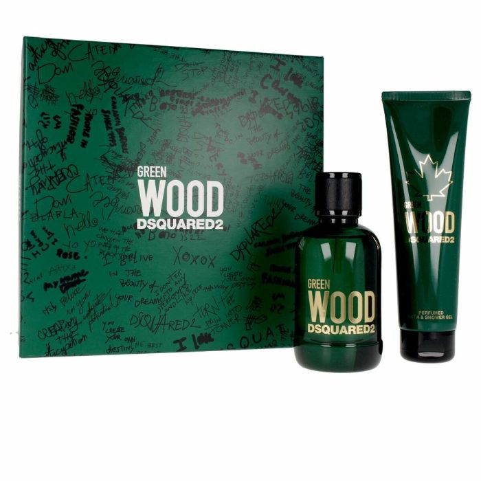 Set de Perfume Hombre Dsquared2 Green Wood 2 Piezas
