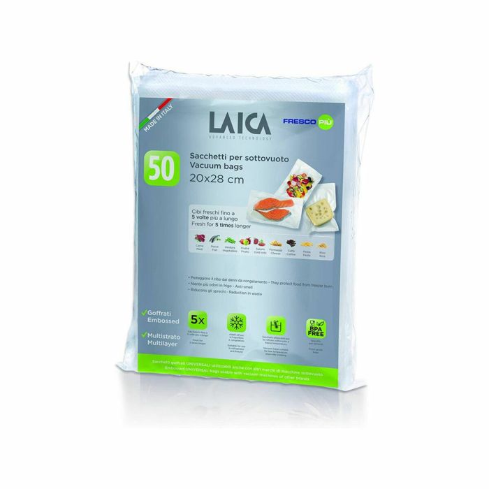 Laica 50 Empty Conservation Bags 20X28 Cm. VT3504