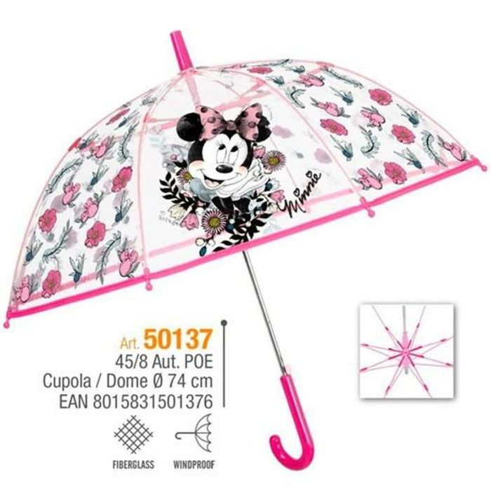 Paraguas Minnie Mouse Perletti Fibra de Vidrio 74 cm Infantil 1