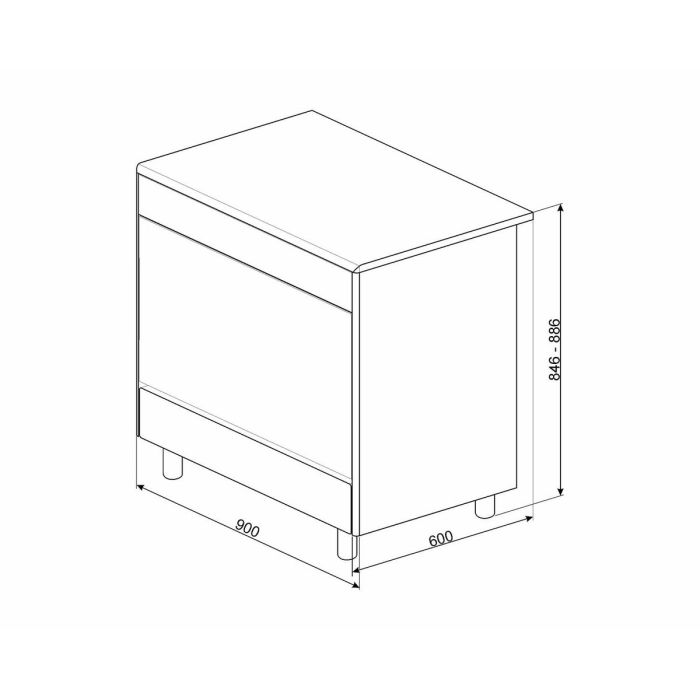 Cocina de Gas Smeg SX91SV9 1 Cocina de Gas Smeg SX91SV9 1