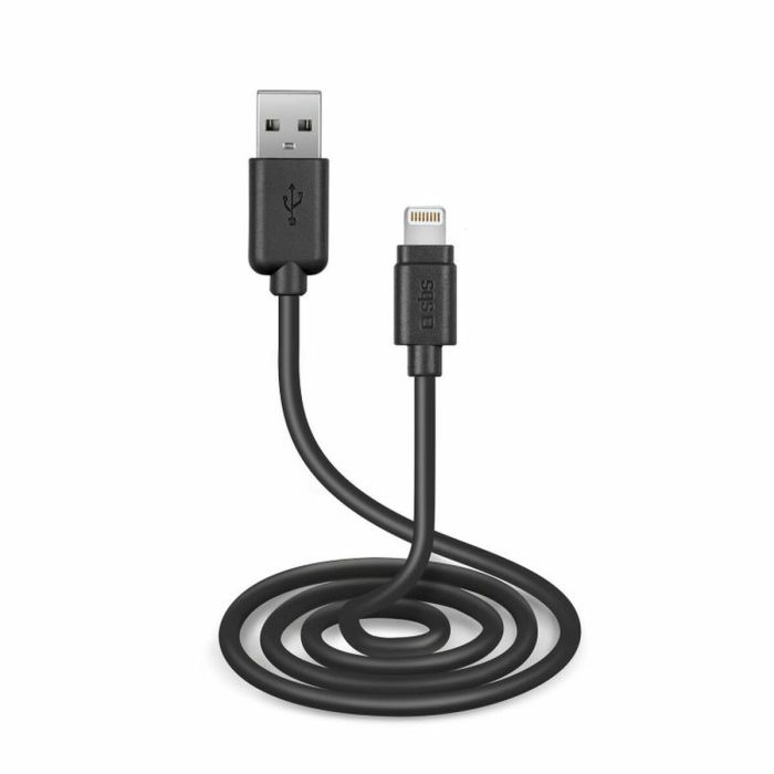 Cable USB a Lightning SBS TECABLEUSBIP5K 1 m Negro