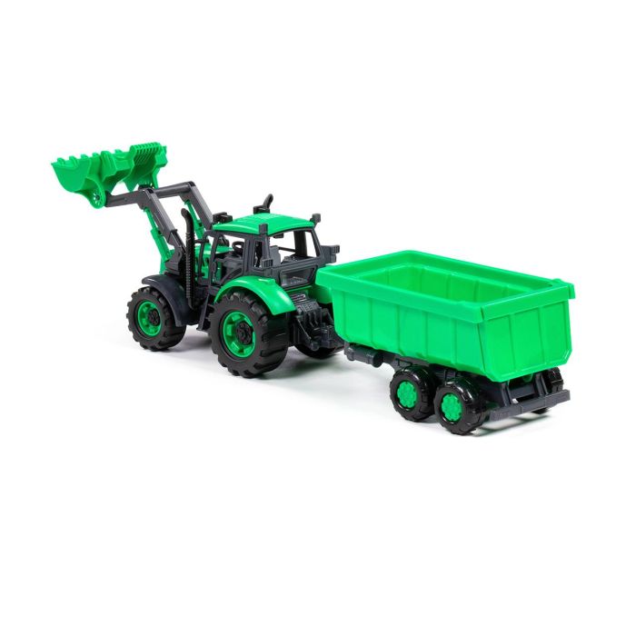 Tractor Verde Con Pala Y Remolque Wader 91840 2 Tractor Verde Con Pala Y Remolque Wader 91840 2