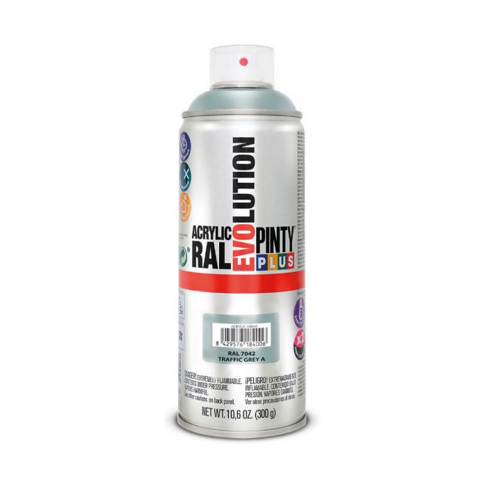 Pintura en spray Pintyplus Evolution RAL 7042 400 ml Traffic Grey