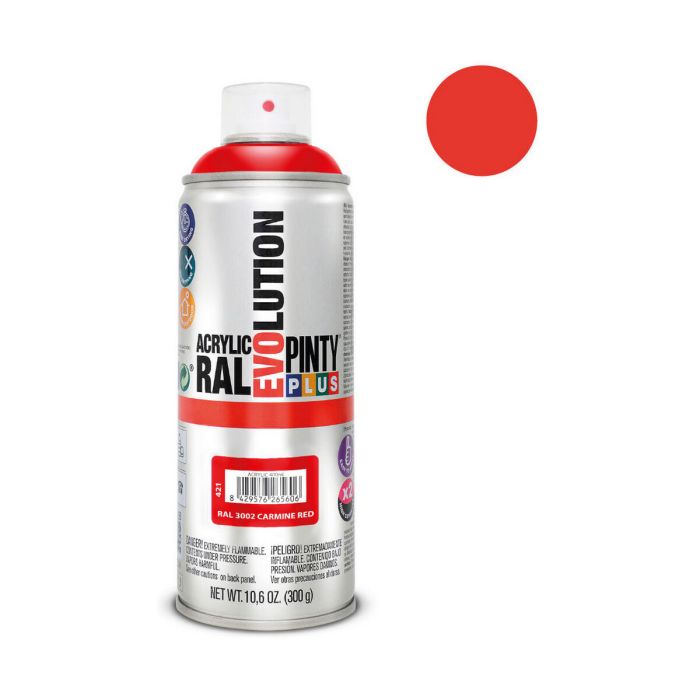 Pintura en spray Pintyplus Evolution RAL 3002 300 ml Carmine Red 1
