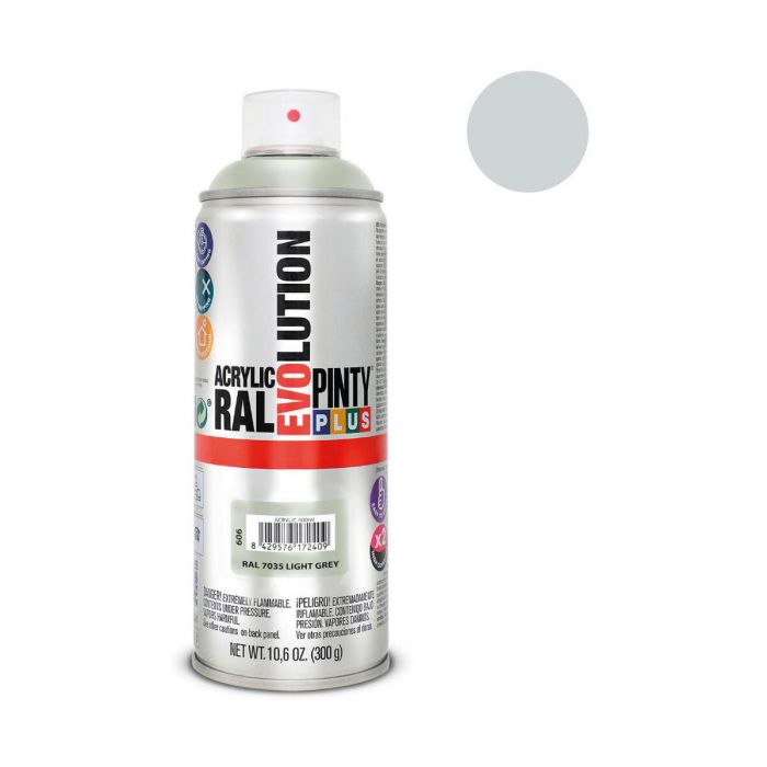 Pintura en spray Pintyplus Evolution RAL 7035 300 ml Gris claro 1