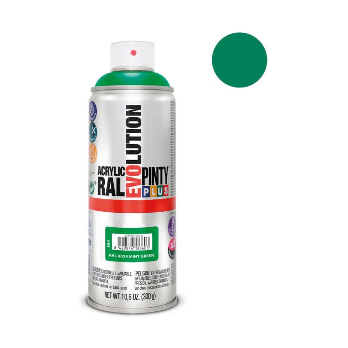 Pintura en spray Pintyplus Evolution RAL 6029 300 ml Mint Green 1