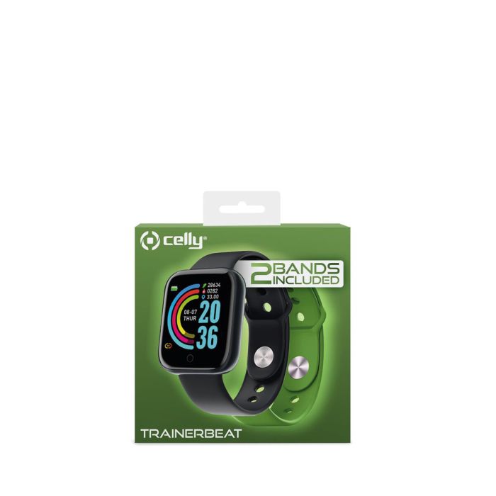 Smartwatch Celly TRAINERBEATGN Negro Verde 1