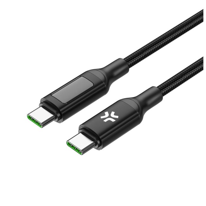 Cable USB-C Celly USBCUSBC100WLED Negro 1