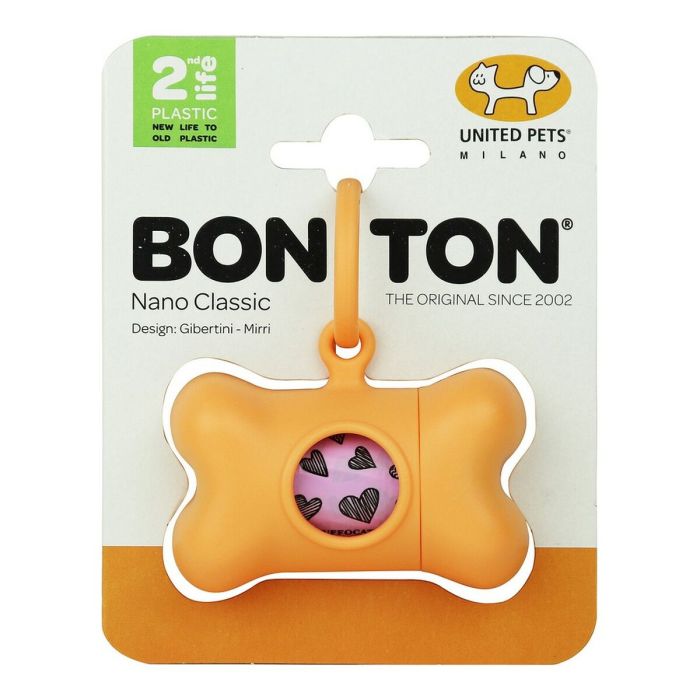 Dispensador de Bolsas para Mascotas United Pets Bon Ton Nano Classic Perro Naranja Plástico reciclado (6 x 3 x 4 cm) 1