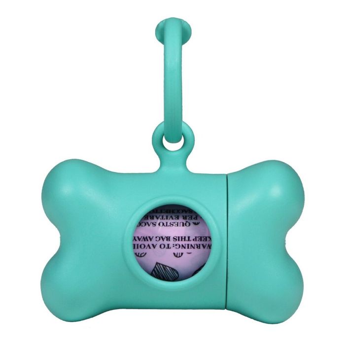 Dispensador de Bolsas para Mascotas United Pets Bon Ton Nano Classic Perro Aguamarina Plástico reciclado (6 x 3 x 4 cm)