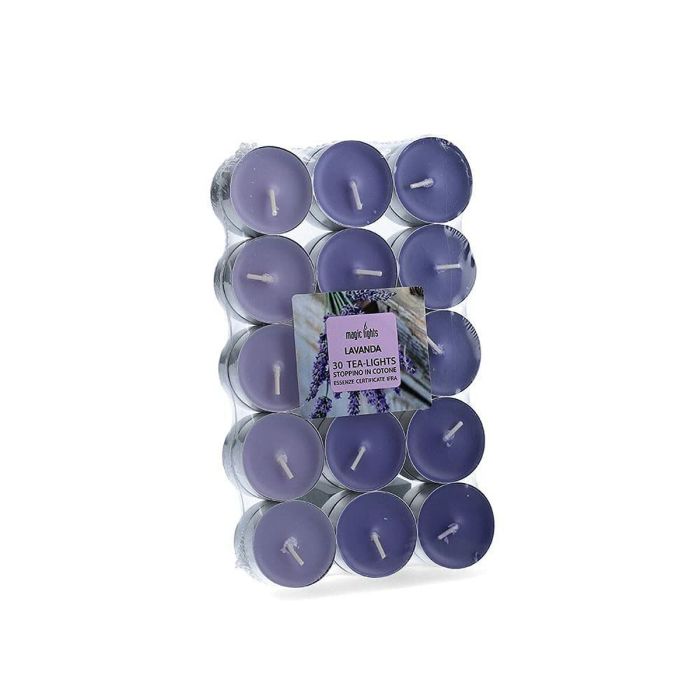 Pack 30 unid. velas con aroma lavanda 3,7cm magic lights