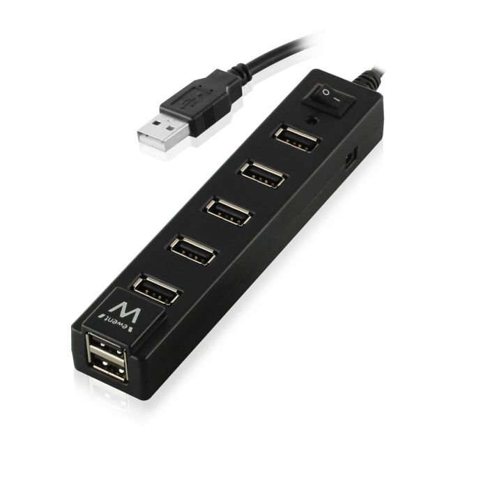 Hub USB Ewent EW1130 Negro 2