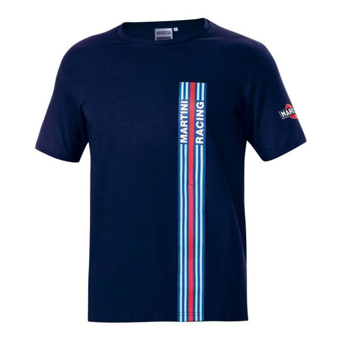 Camiseta de Manga Corta Sparco Martini Racing (XS) Azul marino