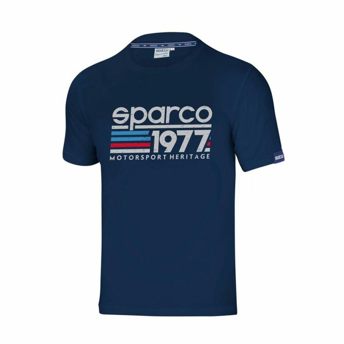 Camiseta de Manga Corta Sparco S01329BM2M Azul marino