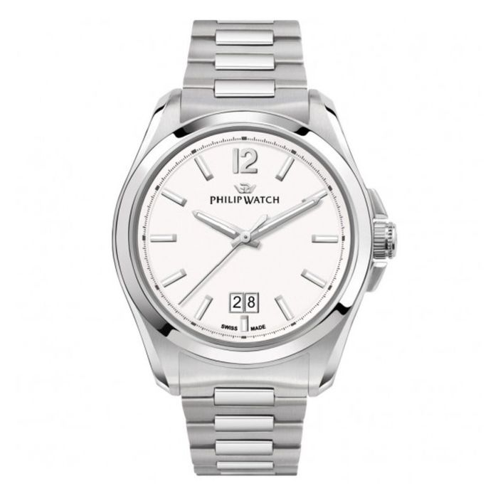 Reloj Hombre Philip Watch AMALFI Blanco Plateado (Ø 43 mm)