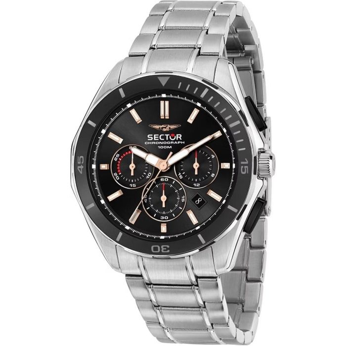 Reloj Hombre Sector 790 Negro Plateado