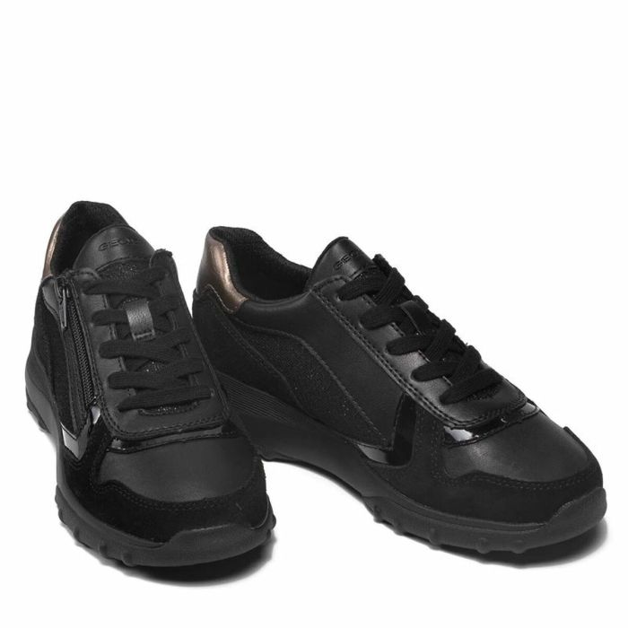 Zapatillas Casual Mujer Geox Alleniee Negro 4