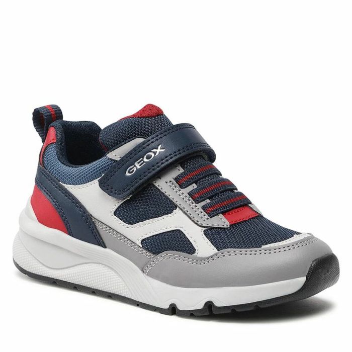 Zapatillas Casual Niño Geox Rooner Gris Azul marino 5