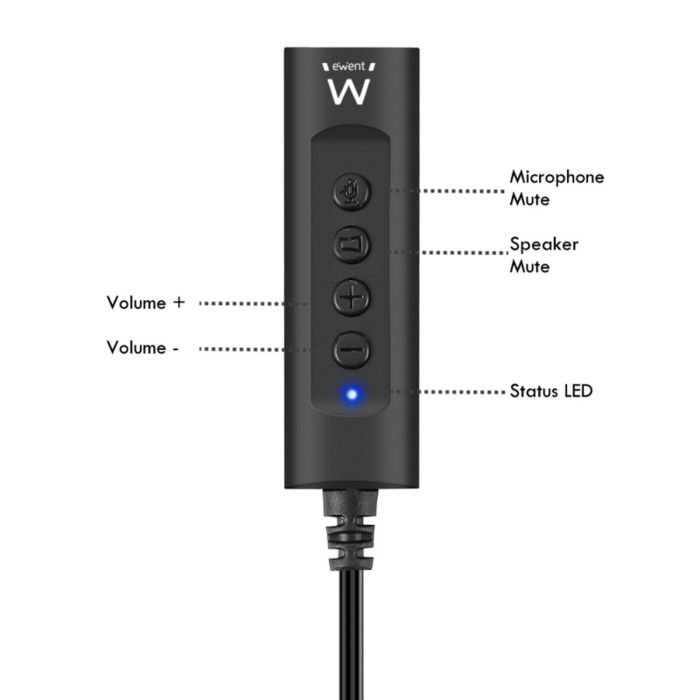 Adaptador Audio Jack Ewent EW3569 Micrófono incorporado 50 cm 2