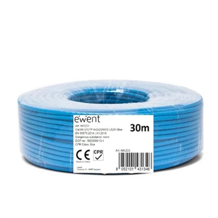 Cable de Red Rígido UTP Categoría 6 Ewent IM1221 Azul 30 m
