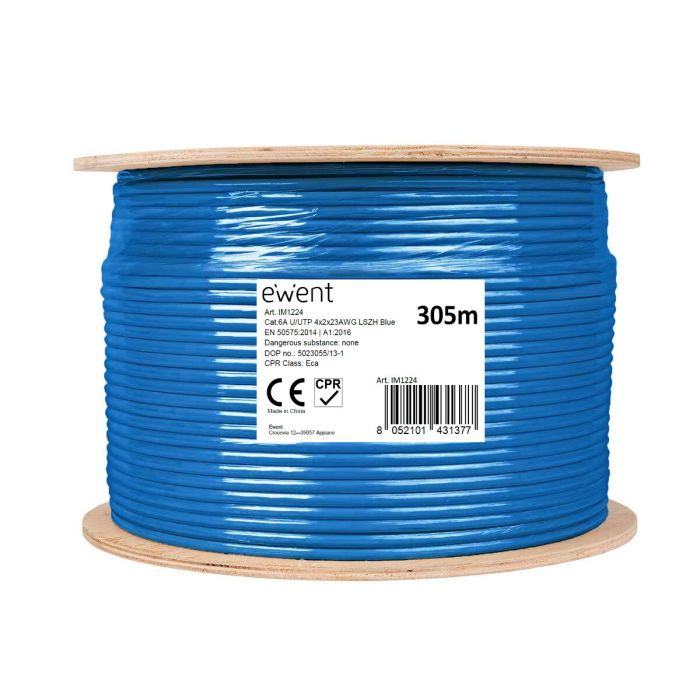 Cable de Red Rígido UTP Categoría 6 Ewent IM1224 Azul 305 m 1