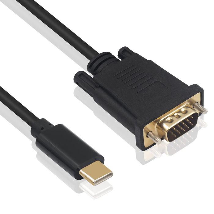 Adaptador USB C a VGA Ewent EC1052 Negro 1,8 m 1