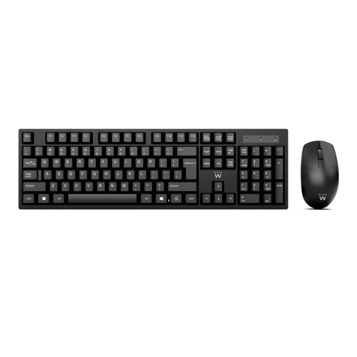 Teclado y Ratón Inalámbrico Ewent EW3281 Negro Qwerty Español QWERTY