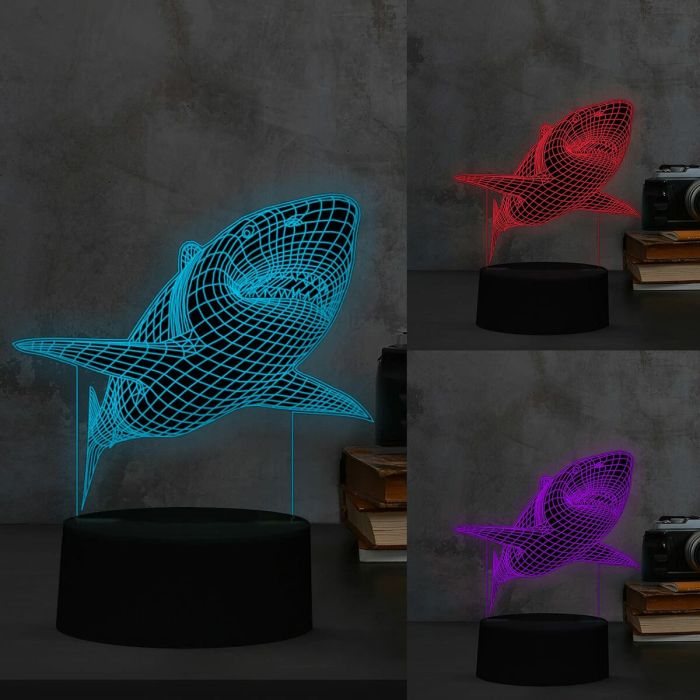 Lámpara de LED iTotal 3D Tiburón 12,1 x 4 x 20,7 cm Plástico 21 cm 1