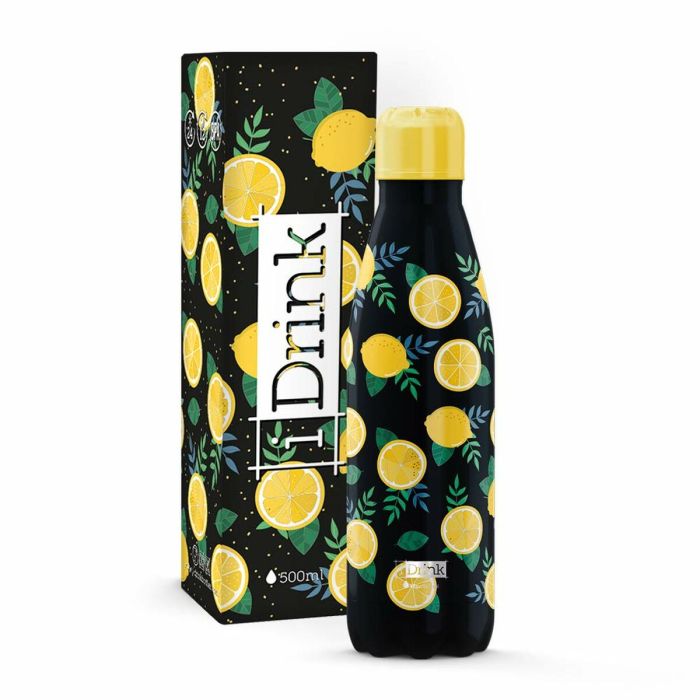 Botella Térmica iTotal Negro Limón 500 ml Botella Térmica iTotal Negro Limón 500 ml