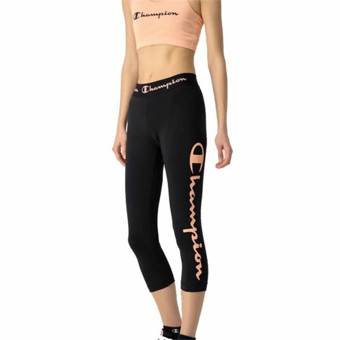 Mallas Deportivas de Mujer Champion Quick-Dry Script Logo Crop Negro 3