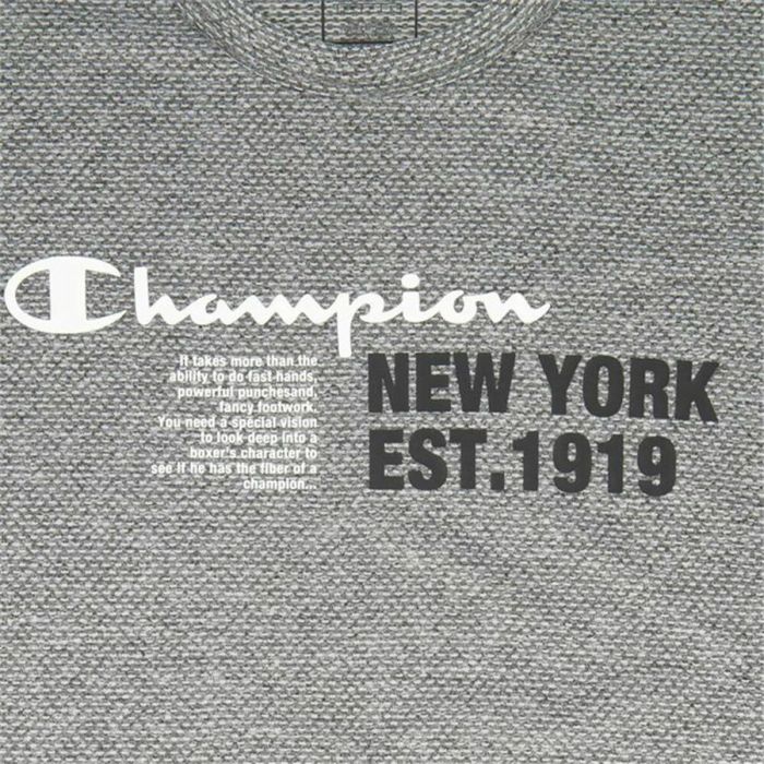 Camiseta de Manga Corta Hombre Champion  Crewneck Gris oscuro 2