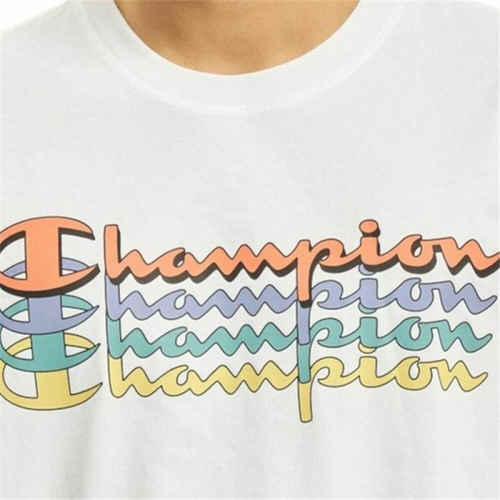 Camiseta de Manga Corta Champion Crewneck Blanco 2