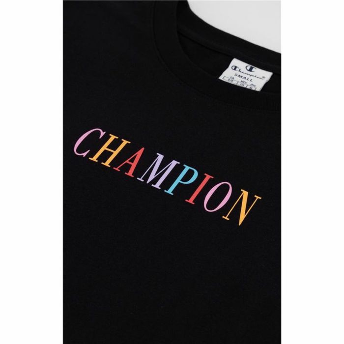 Camiseta de Manga Corta Mujer Champion Crewneck Croptop Negro 1