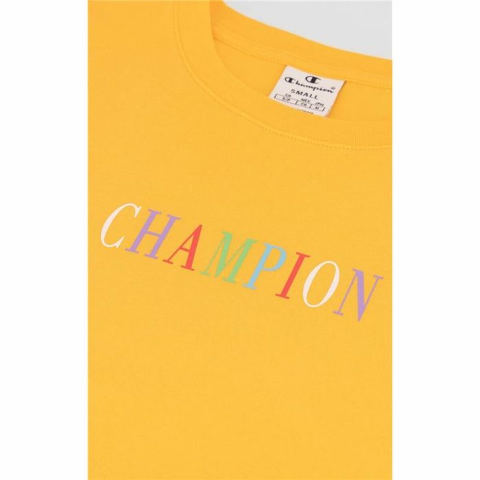 Camiseta de Manga Corta Mujer Champion Crewneck Croptop Amarillo 1