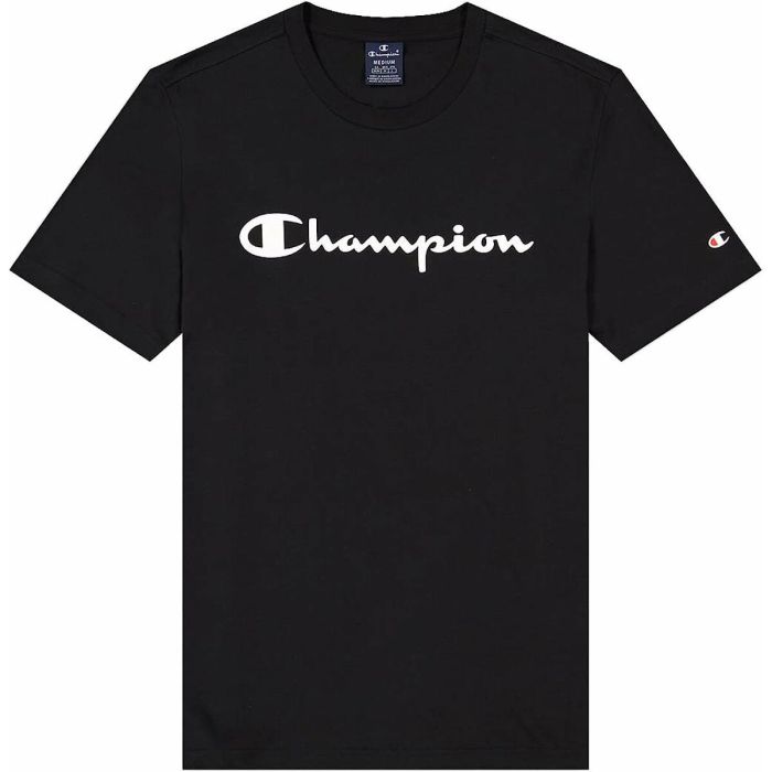 Camiseta de Manga Corta Hombre Champion Crewneck Negro 6