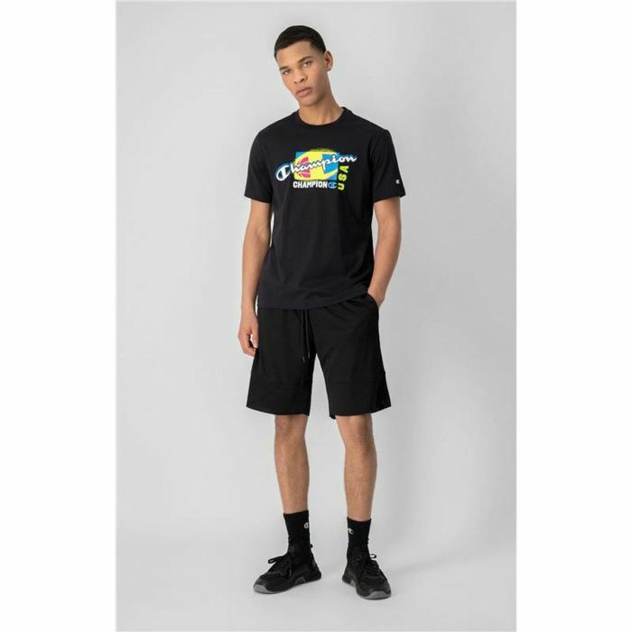 Camiseta de Manga Corta Hombre Champion Crewneck Negro 2