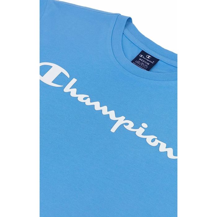 Camiseta de Manga Corta Hombre Champion Crewneck Azul 5