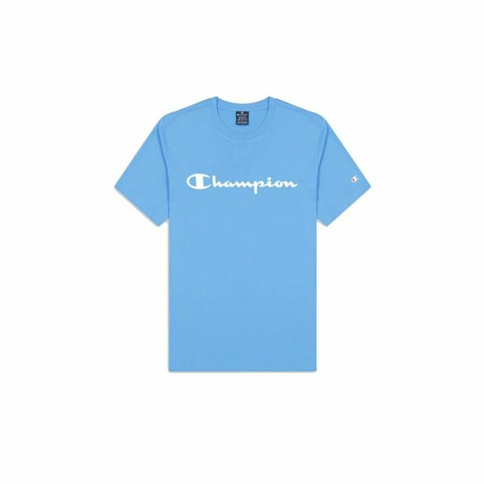 Camiseta de Manga Corta Hombre Champion Crewneck Azul