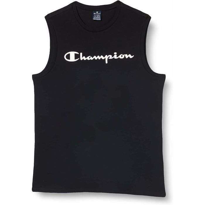 Camiseta para Hombre sin Mangas Champion Crewneck Negro 7