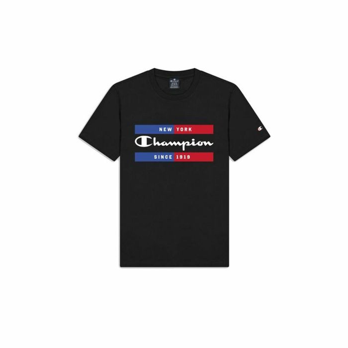 Camiseta de Manga Corta Hombre Champion Crewneck Negro 0 Camiseta de Manga Corta Hombre Champion Crewneck Negro 0