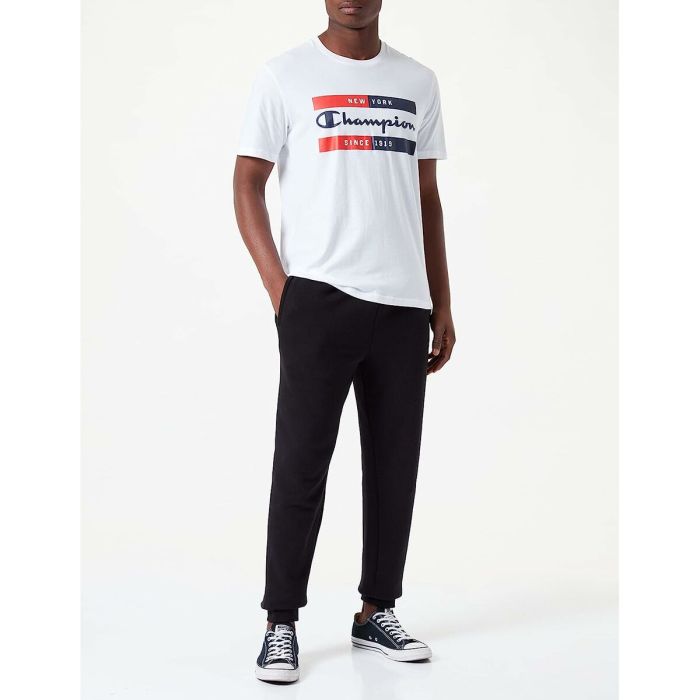 Camiseta de Manga Corta Hombre Champion Crewneck Blanco 3