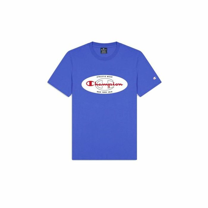 Camiseta de Manga Corta Hombre Champion Crewneck Azul