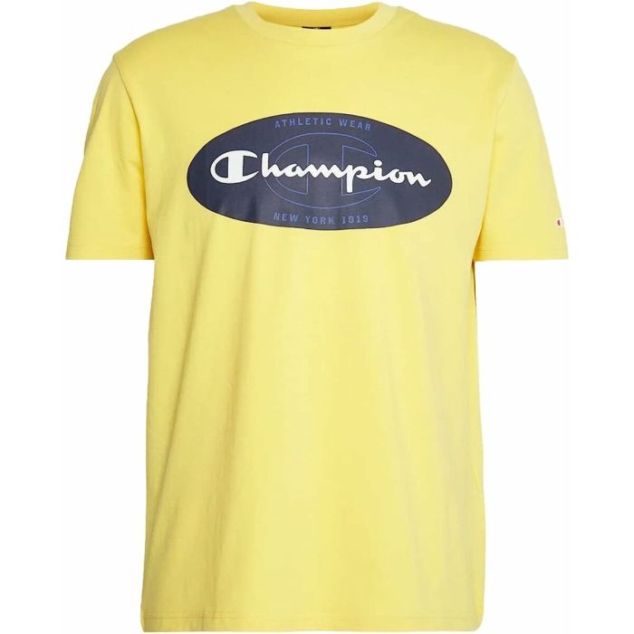 Camiseta de Manga Corta Hombre Champion Crewneck Amarillo 3