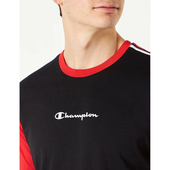 Camiseta de Manga Corta Hombre Champion Crewneck Negro 8