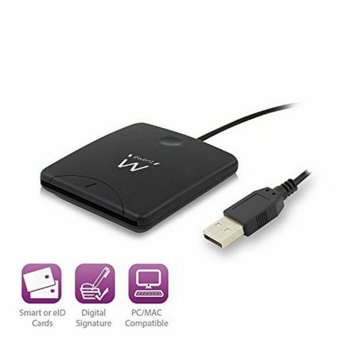 Lector de Tarjetas DNI/SIP Ewent EW1052 USB 2.0 Negro 2