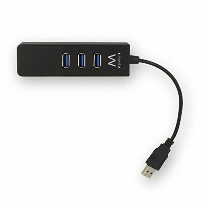 Hub USB Ewent AAOAUS0127 3 x USB 3.1 RJ45 Plug and Play 2