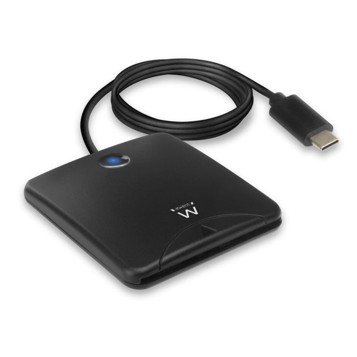 Lector de Tarjetas Inteligentes Ewent EW1055 USB C 1 m DNIe Negro